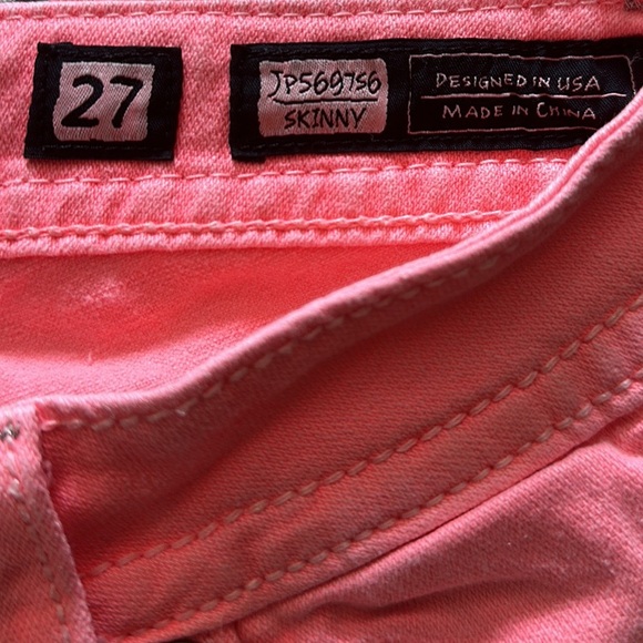 Miss Me size 27 neon pink jeans - Picture 6 of 9
